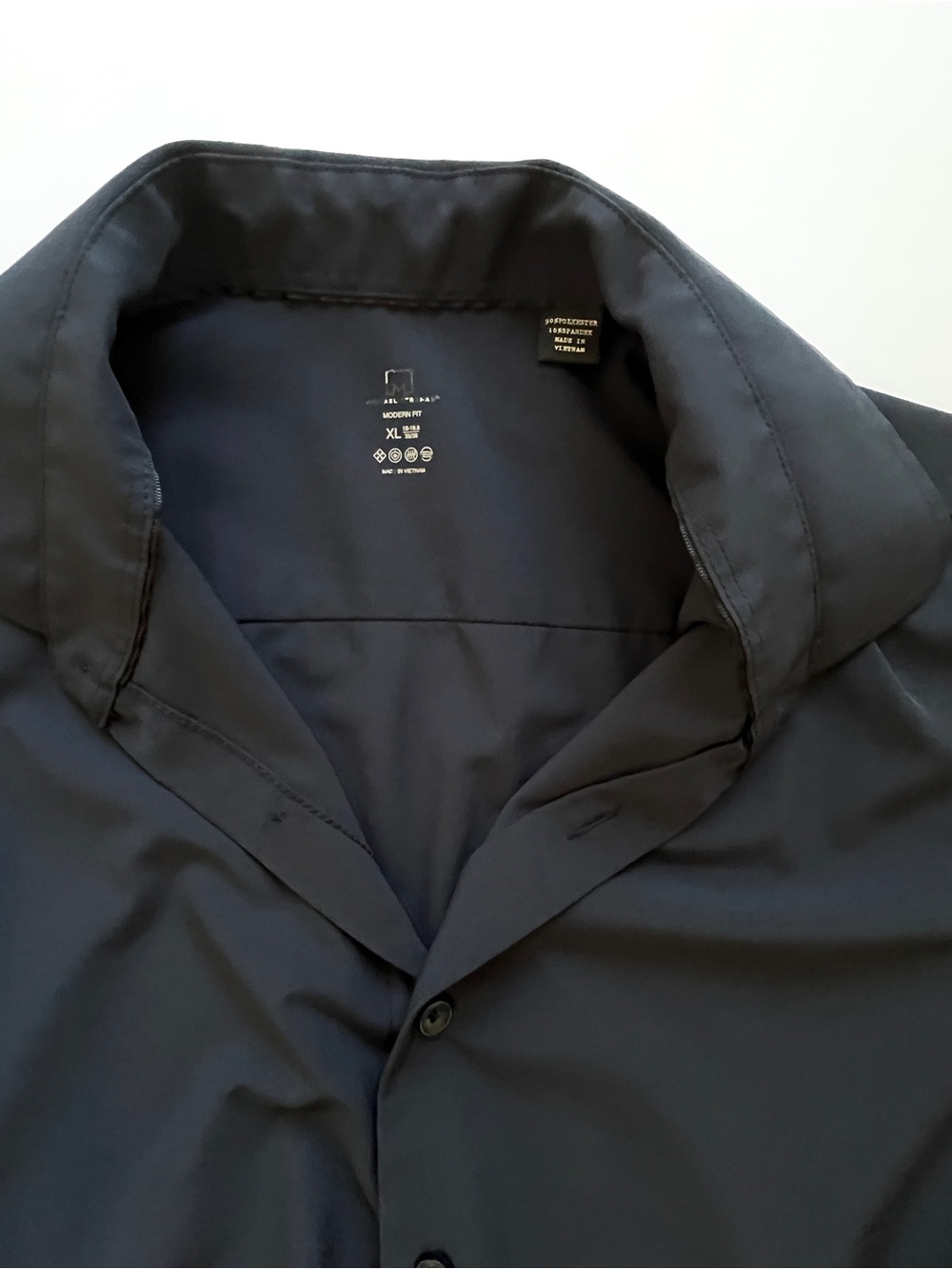 Michael Strahan Black Long Sleeve Modern Fit Stretch Dress Shirt Men’s XL - Picture 5 of 7